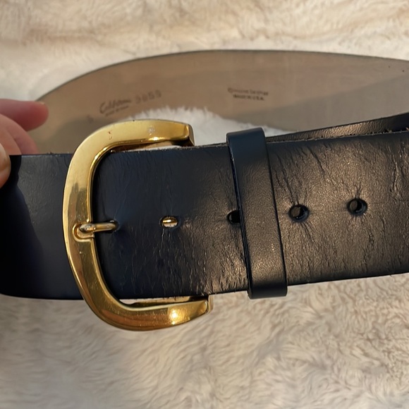 Calderon “NEW” Vintage Navy Leather Belt main image 7